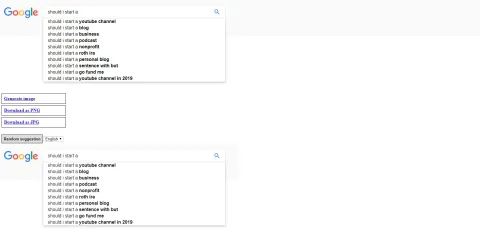 Google Search Suggestions
